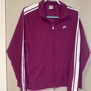 Vintage look: Nike purple full zip suede-feel jacket